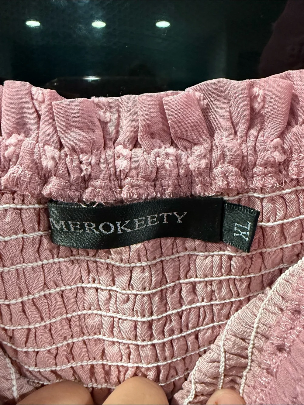 Smocked Pink Puff Sleeve Maxi Dress